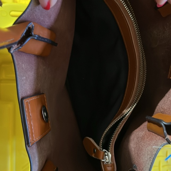 Co Lab brown tan camel leather crossbody tote purse - Picture 10 of 10